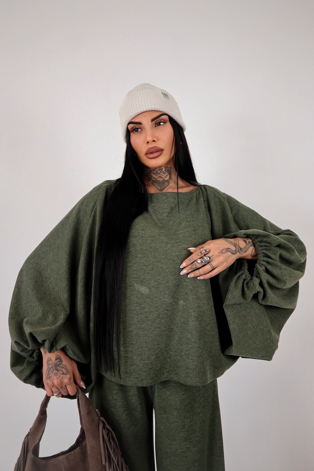 Completo in maglia Isadora - Verde militare