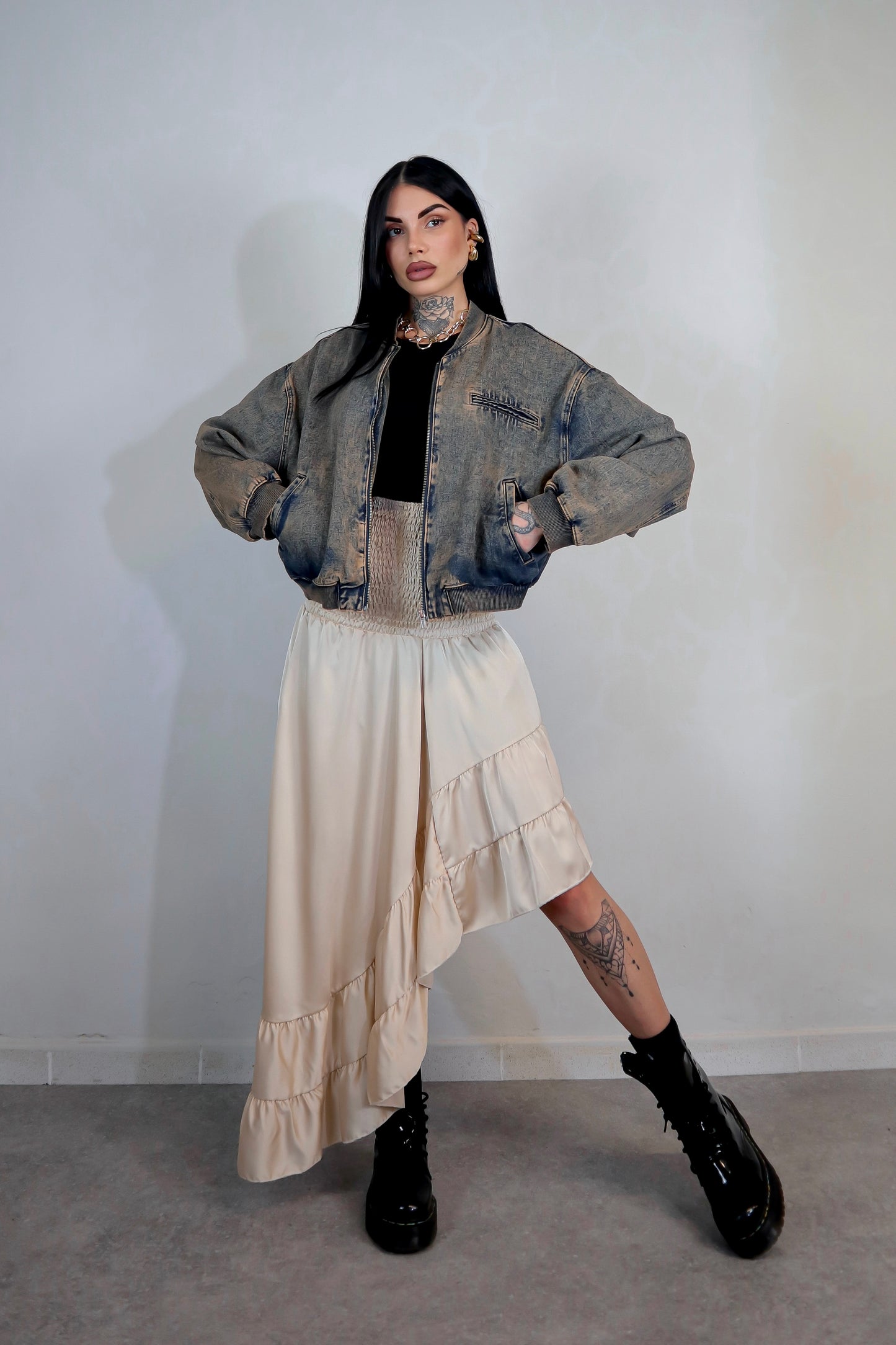 Bomber denim Street - Sabbiato