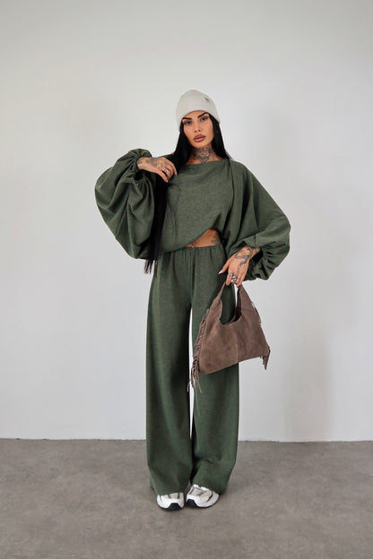 Completo in maglia Isadora - Verde militare