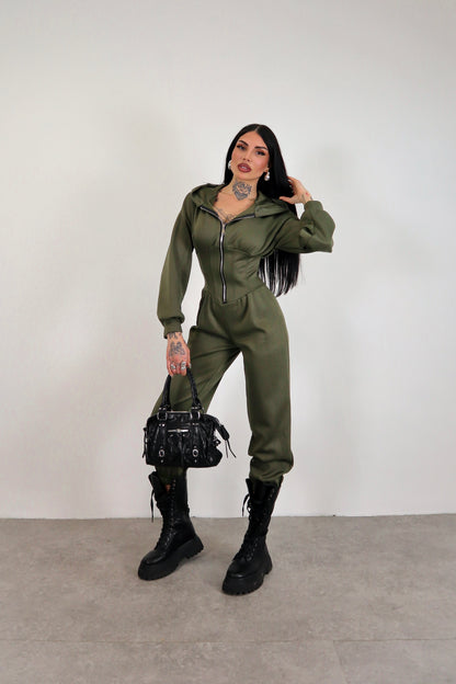 Tuta intera Alyson - Verde militare