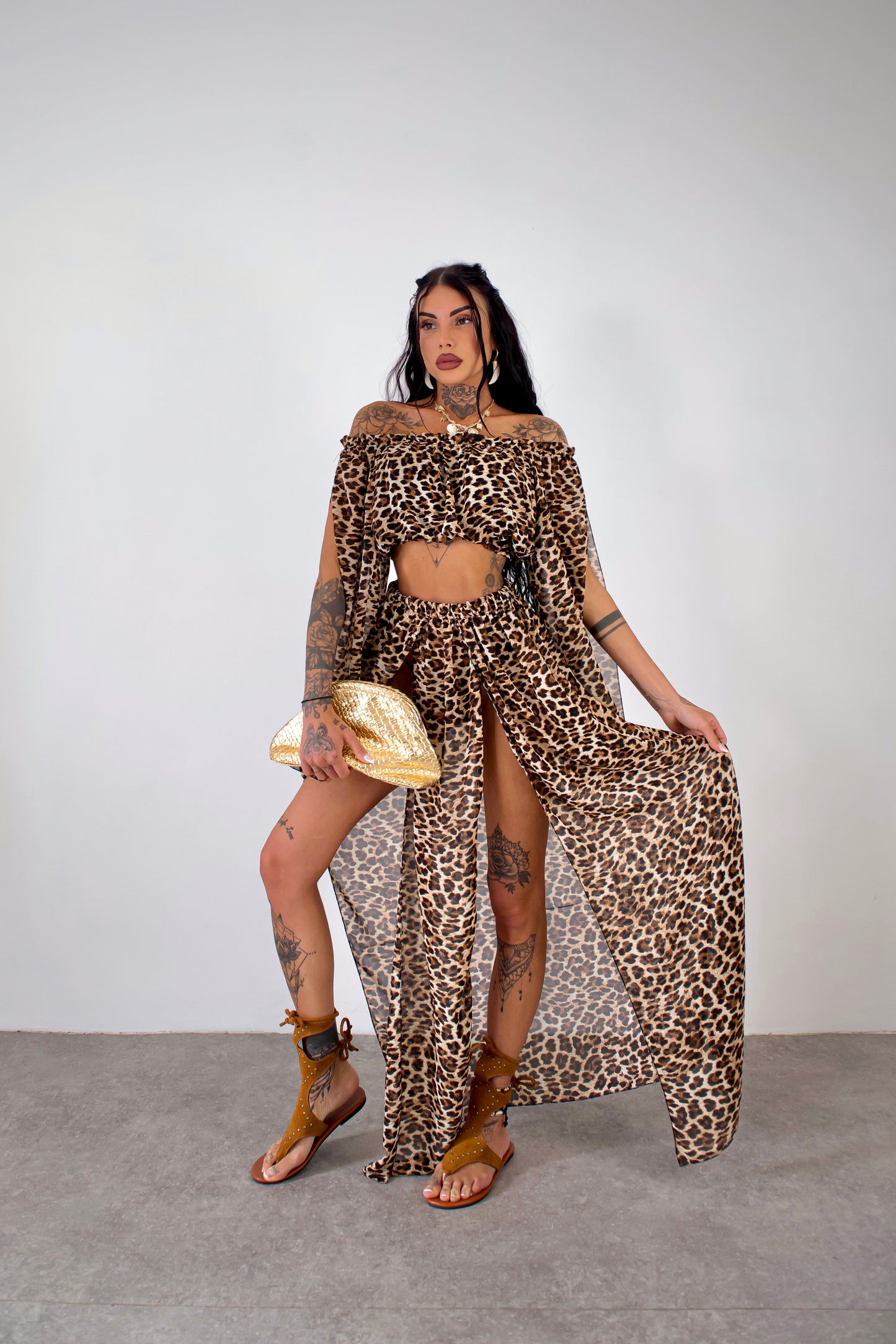 Completo copricostume Gotha - Leopardato