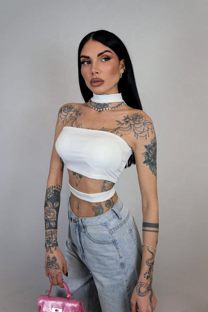 Crop Top Aisha - Bianco