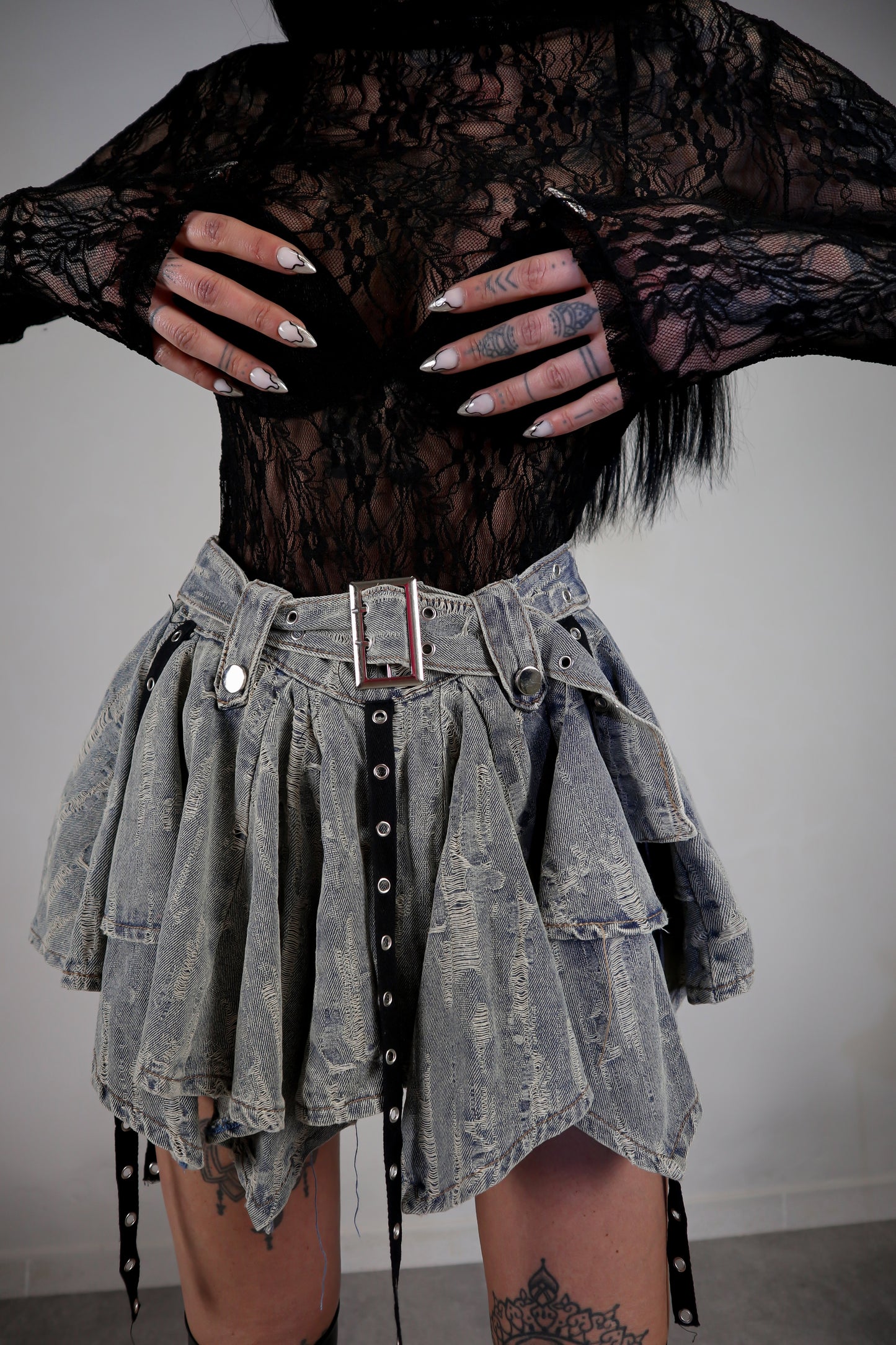 Panta gonna Denim Gothic