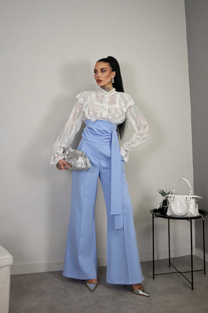 Pantalone Palazzo Jasmine - Azzurro