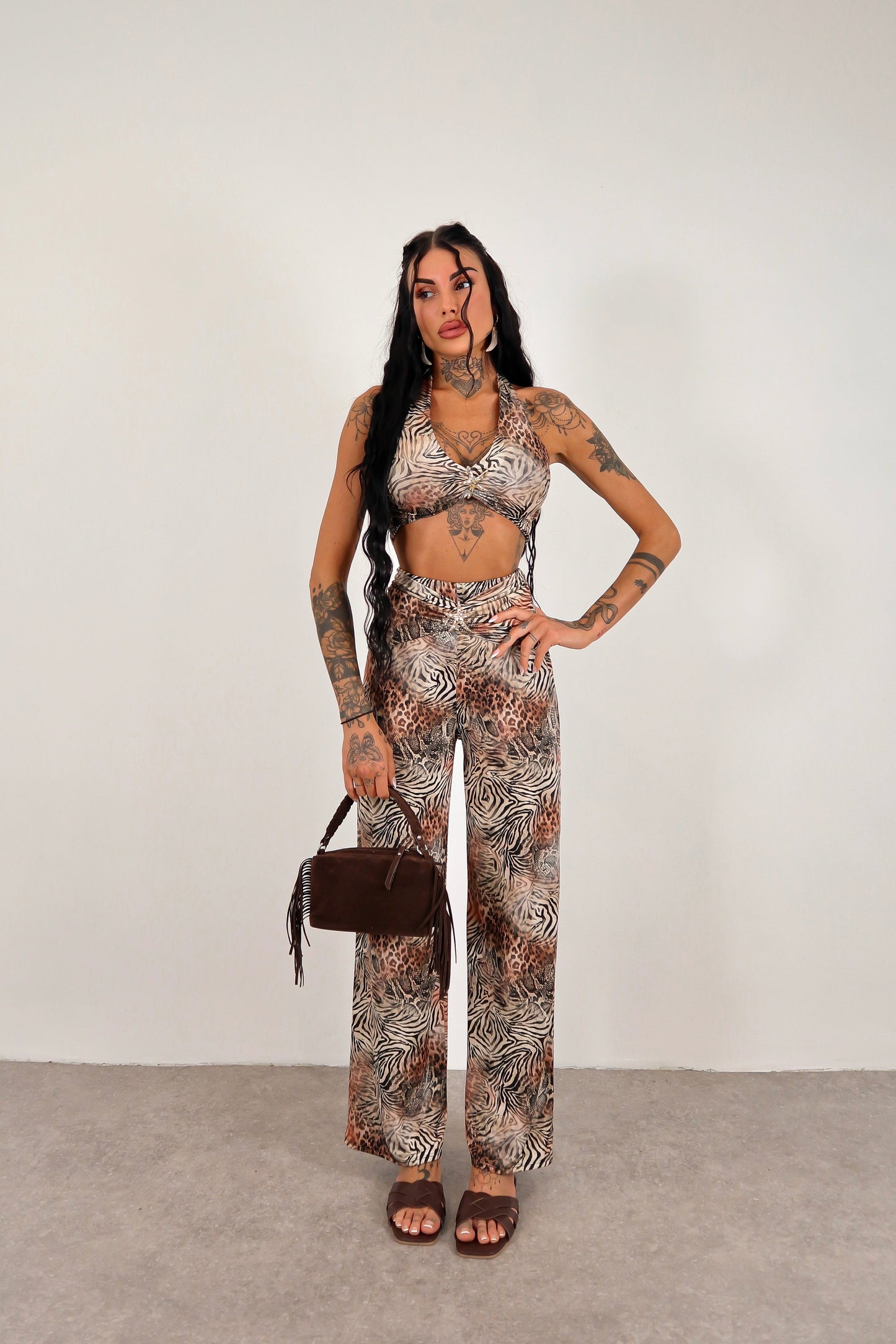 Completo Sahara - Animalier Marrone