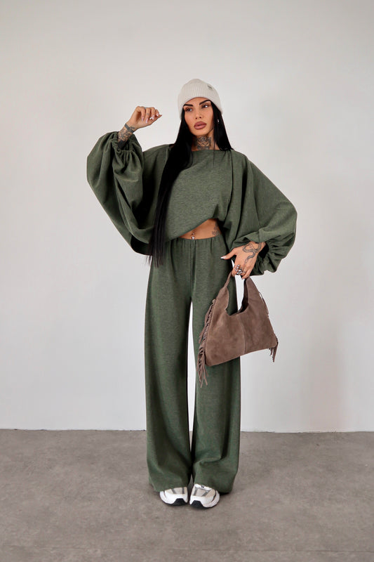 Completo in maglia Isadora - Verde militare