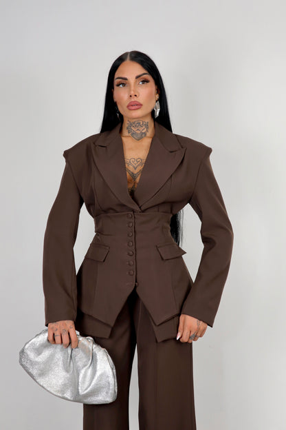 Tailleur Corsetto - Marrone