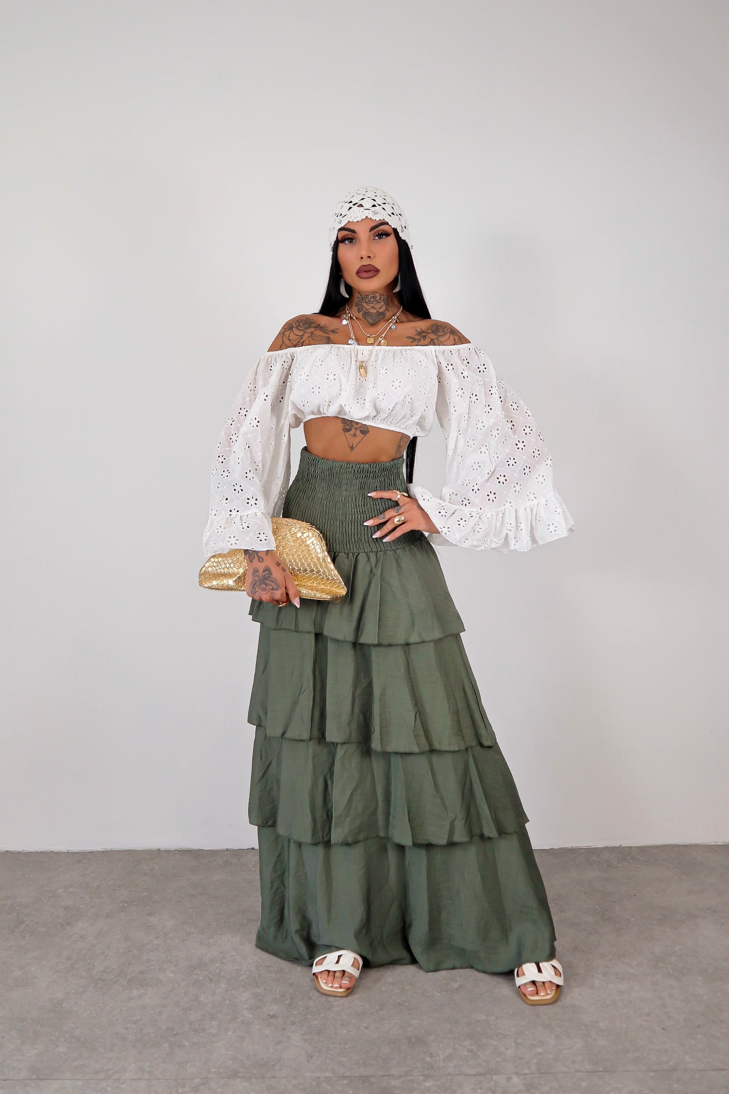 Abito / Gonna Nour - Verde militare