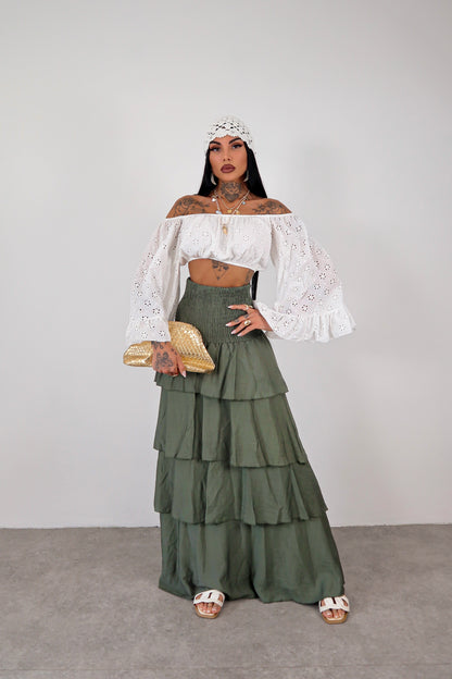 Abito / Gonna Nour - Verde militare