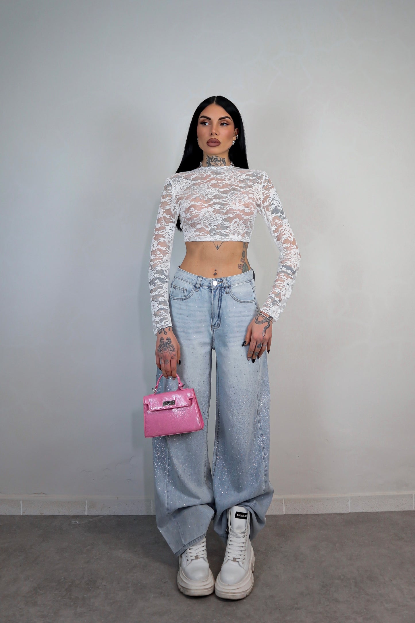 Top Coprispalle Pizzo - Bianco