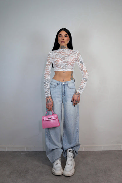 Top Coprispalle Pizzo - Bianco