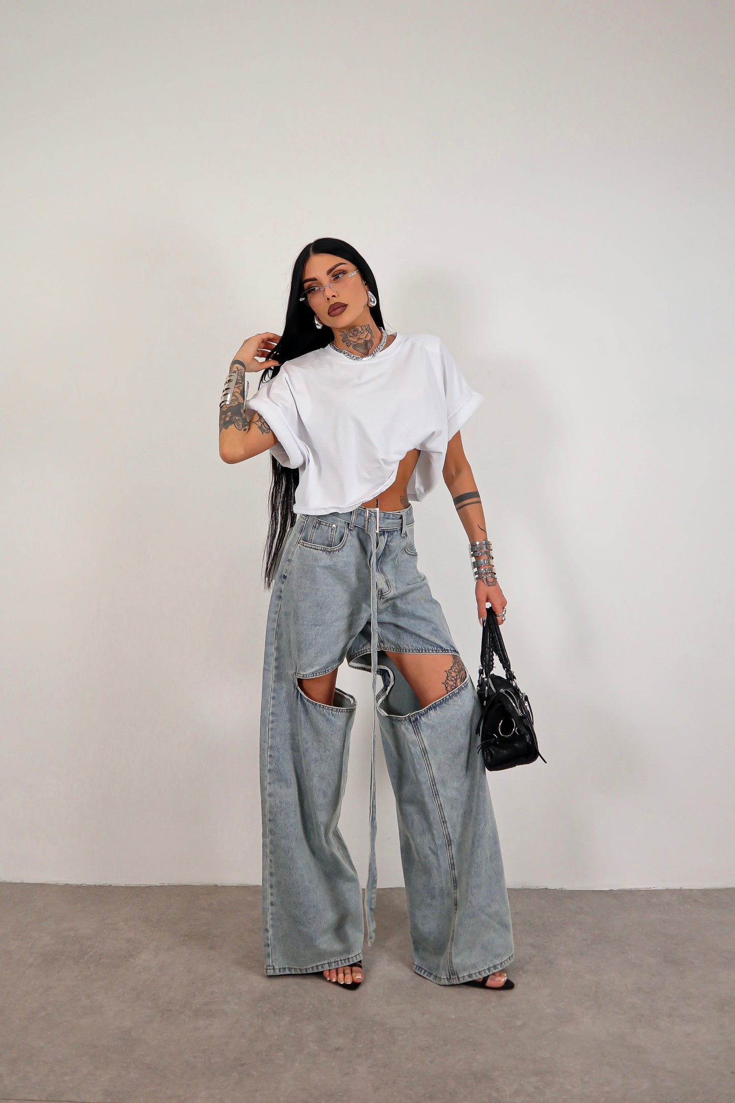T-shirt crop Donut - Bianco