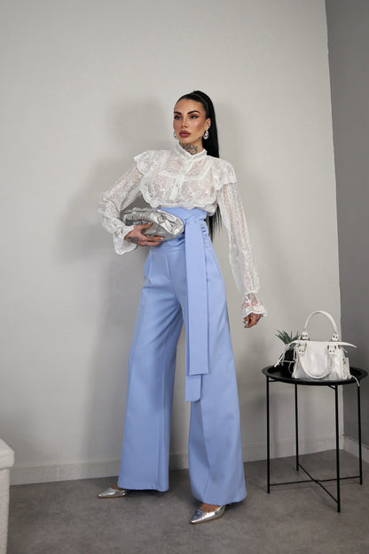 Pantalone Palazzo Jasmine - Azzurro