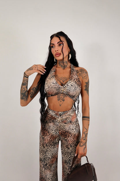 Completo Sahara - Animalier Marrone