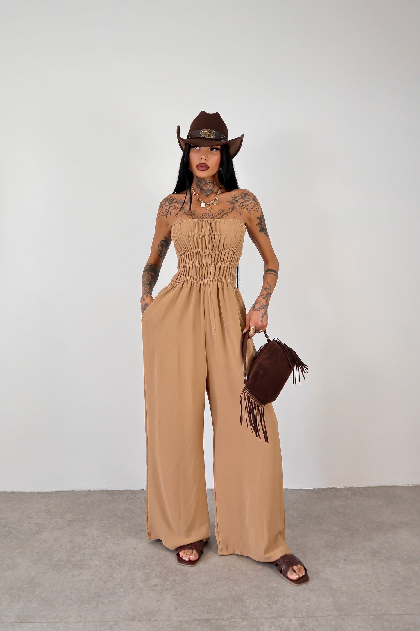 Tuta intera Alessia - Camel