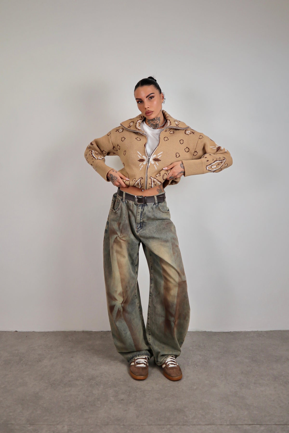 Cardigan Bandana - Beige