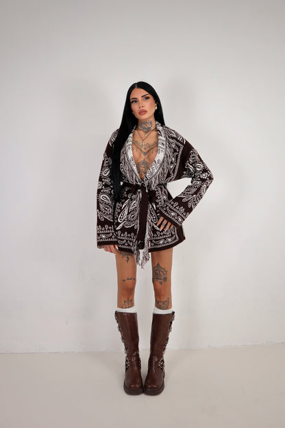 Cardigan Perù - Marrone