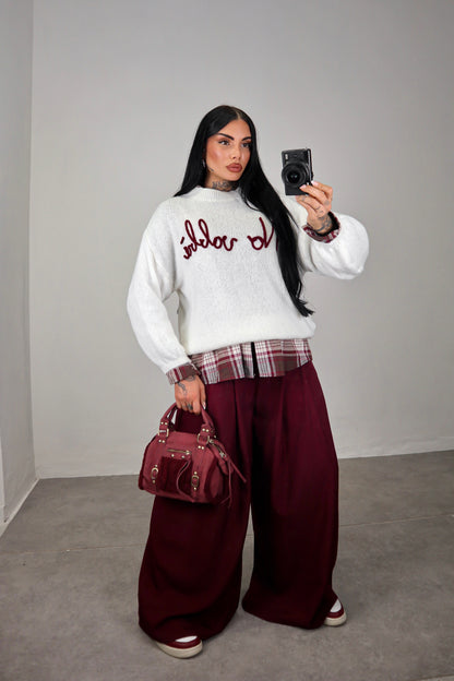Pantalone Formal - Bordeaux