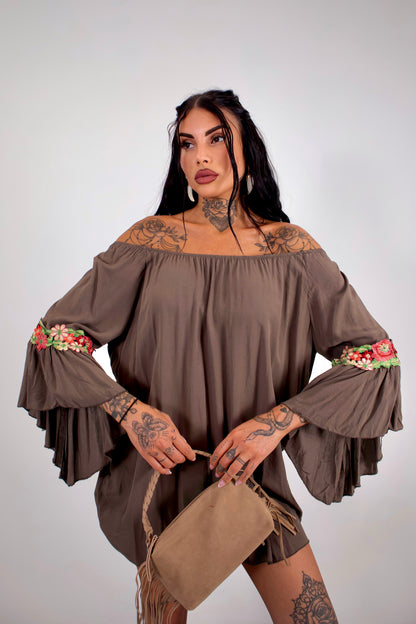 Blusa Violetta - Marrone