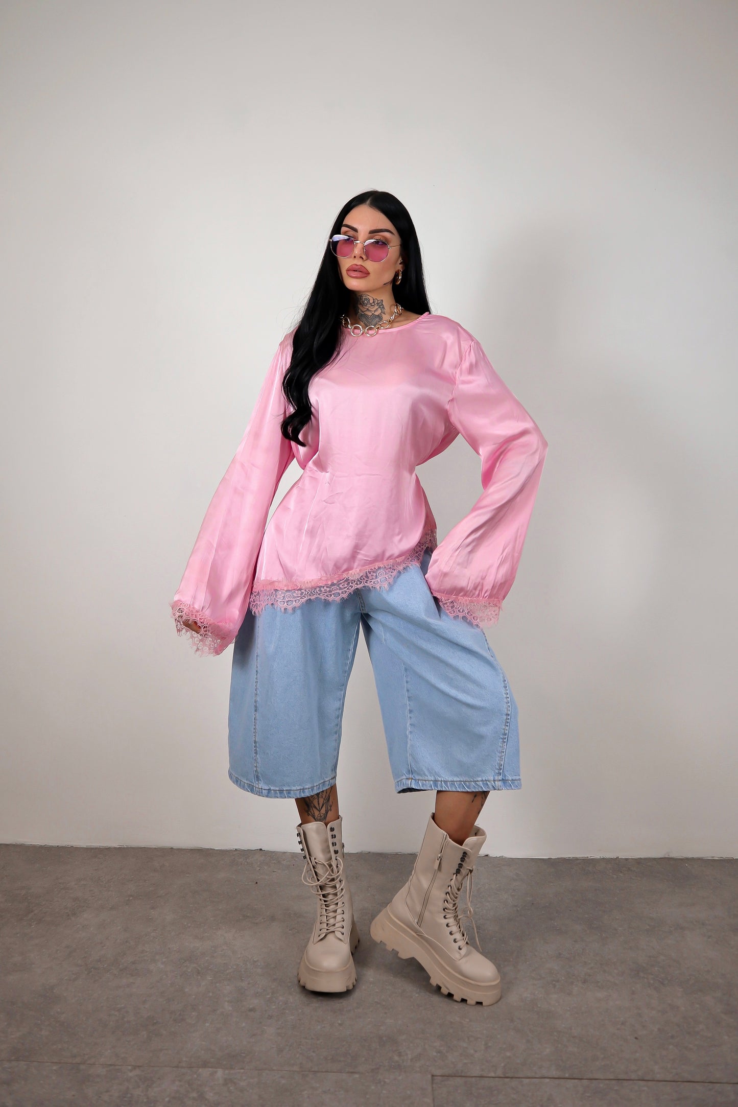 Maglia long sleeve Elegant - Rosa