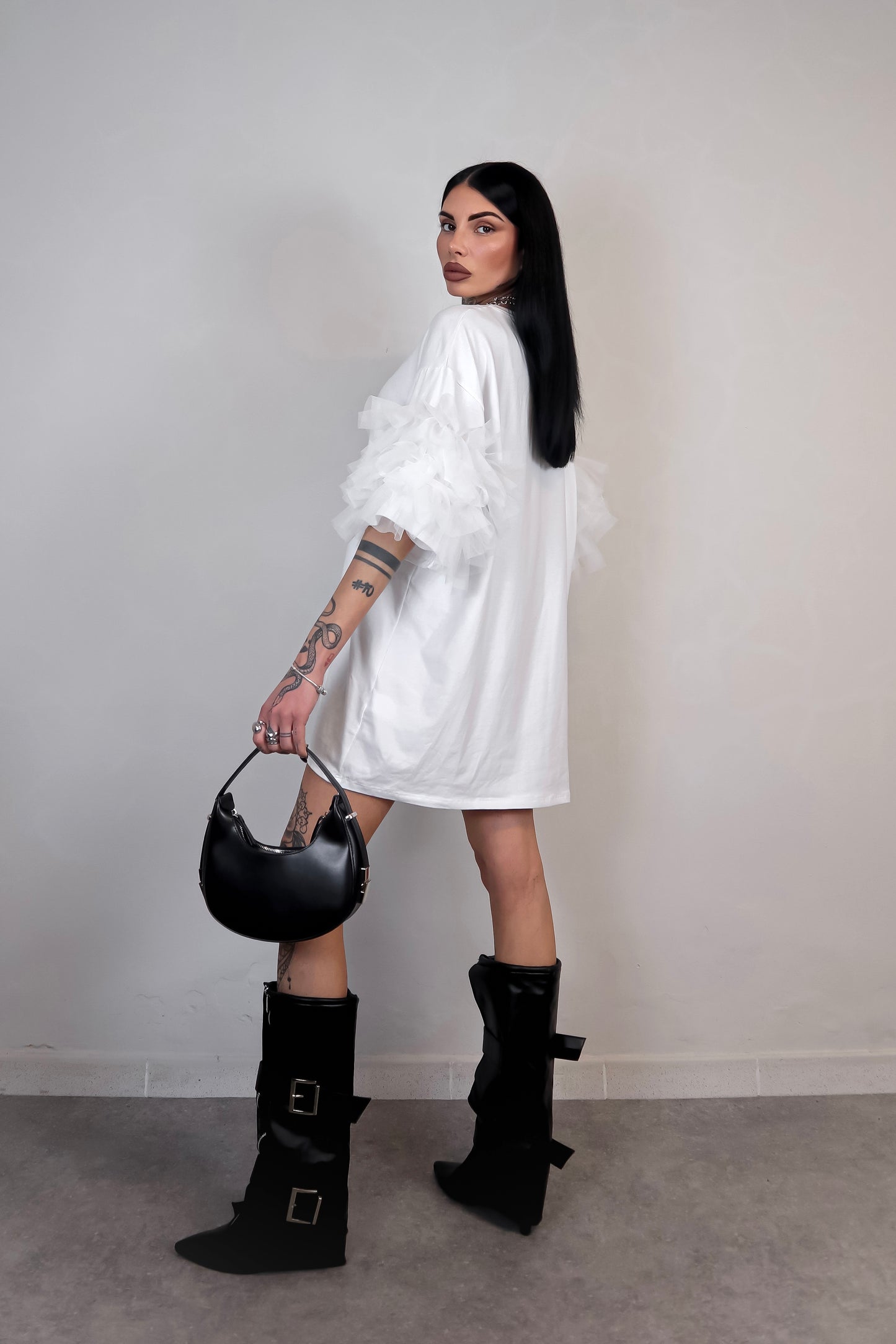 T-Shirt Oversize Fluffy - Bianco