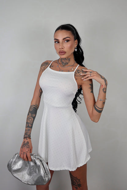 Abito Strass Cloè - Bianco