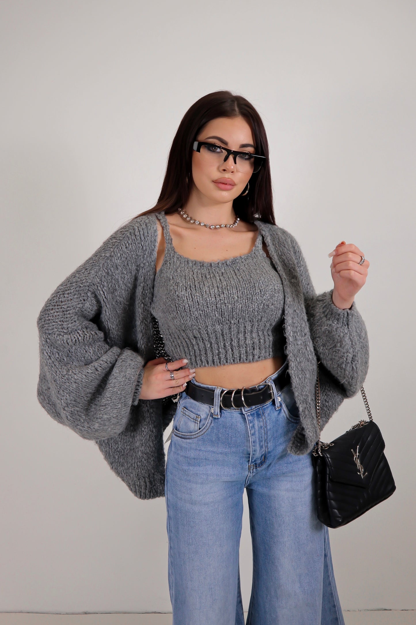 Set Cardigan Judy - Grigio