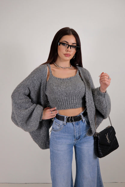 Set Cardigan Judy - Grigio