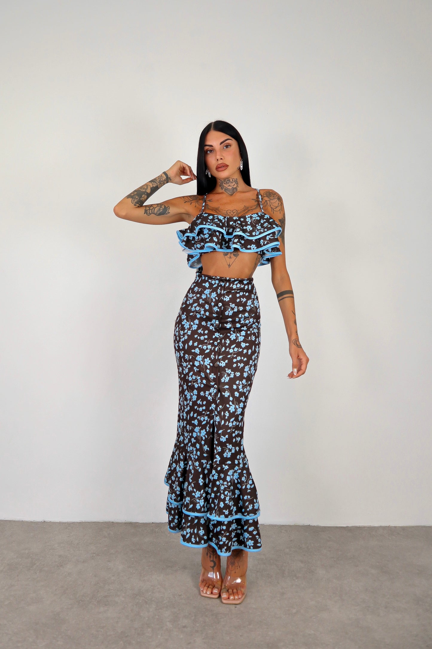 Completo Florida - Marrone/Celeste