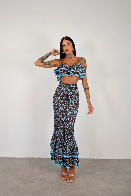 Completo Florida - Marrone/Celeste