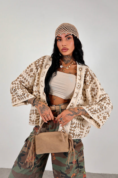 Cardigan Moai - Cappuccino