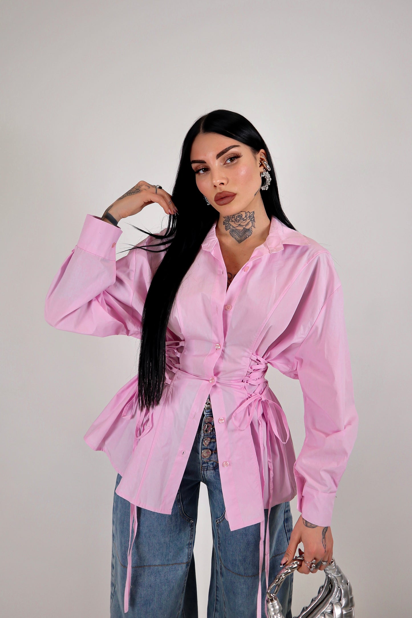 Camicia Stringhe - Rosa