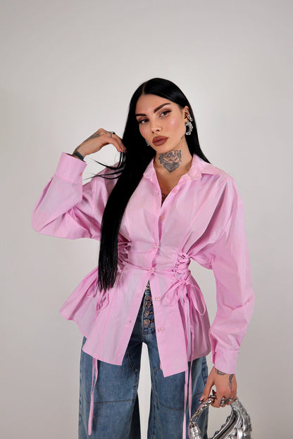 Camicia Stringhe - Rosa