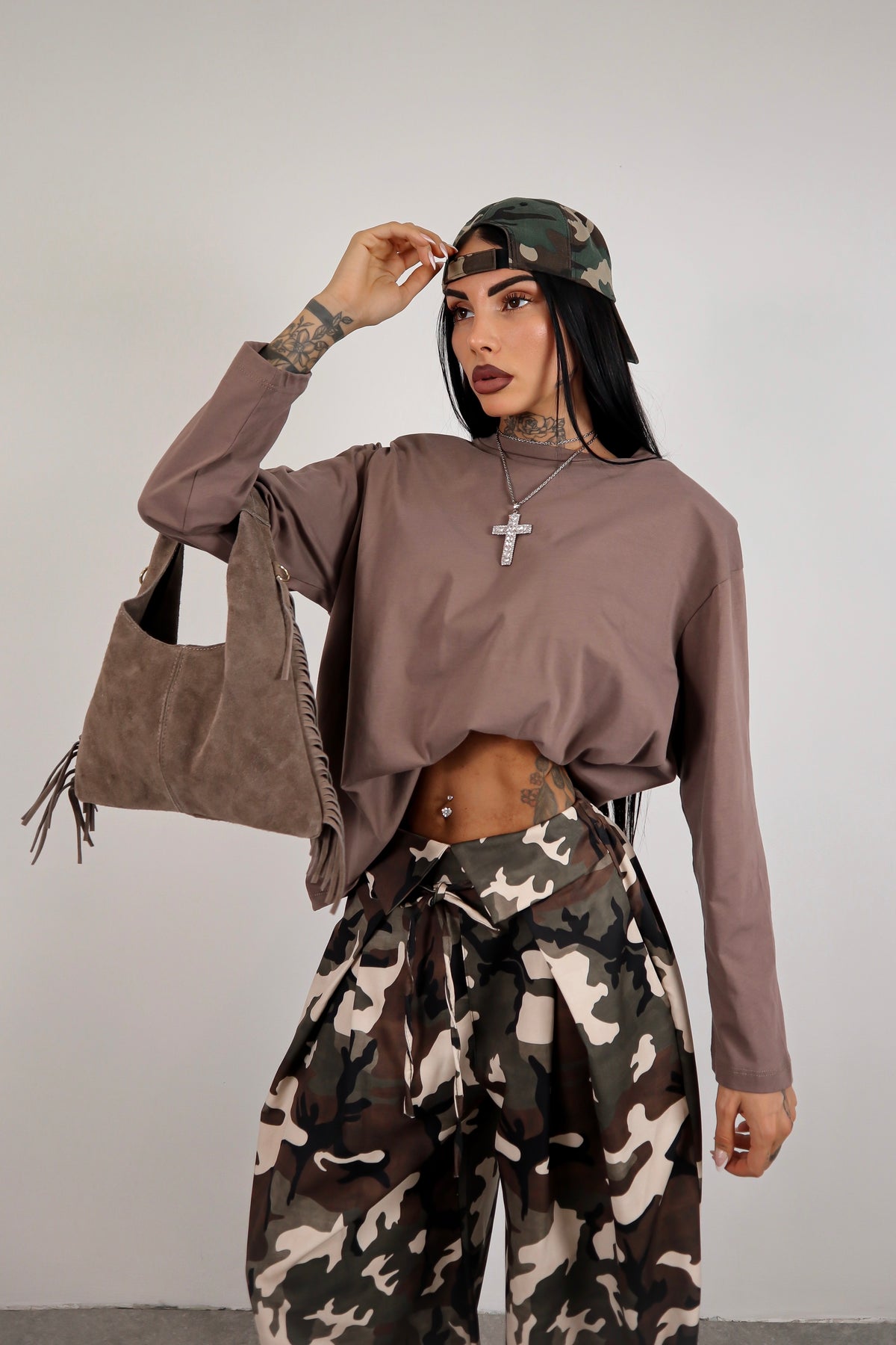 Maglia long sleeve - Fango