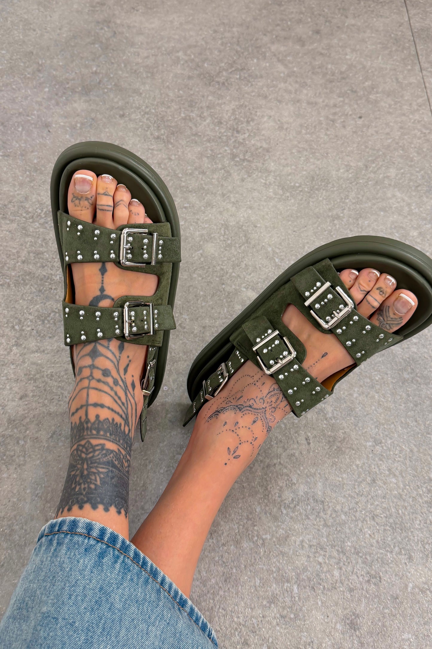 Sandalo Zaira - Verde militare