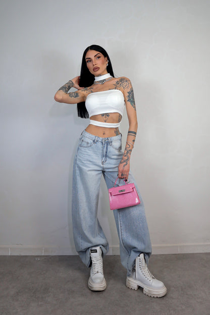 Crop Top Aisha - Bianco