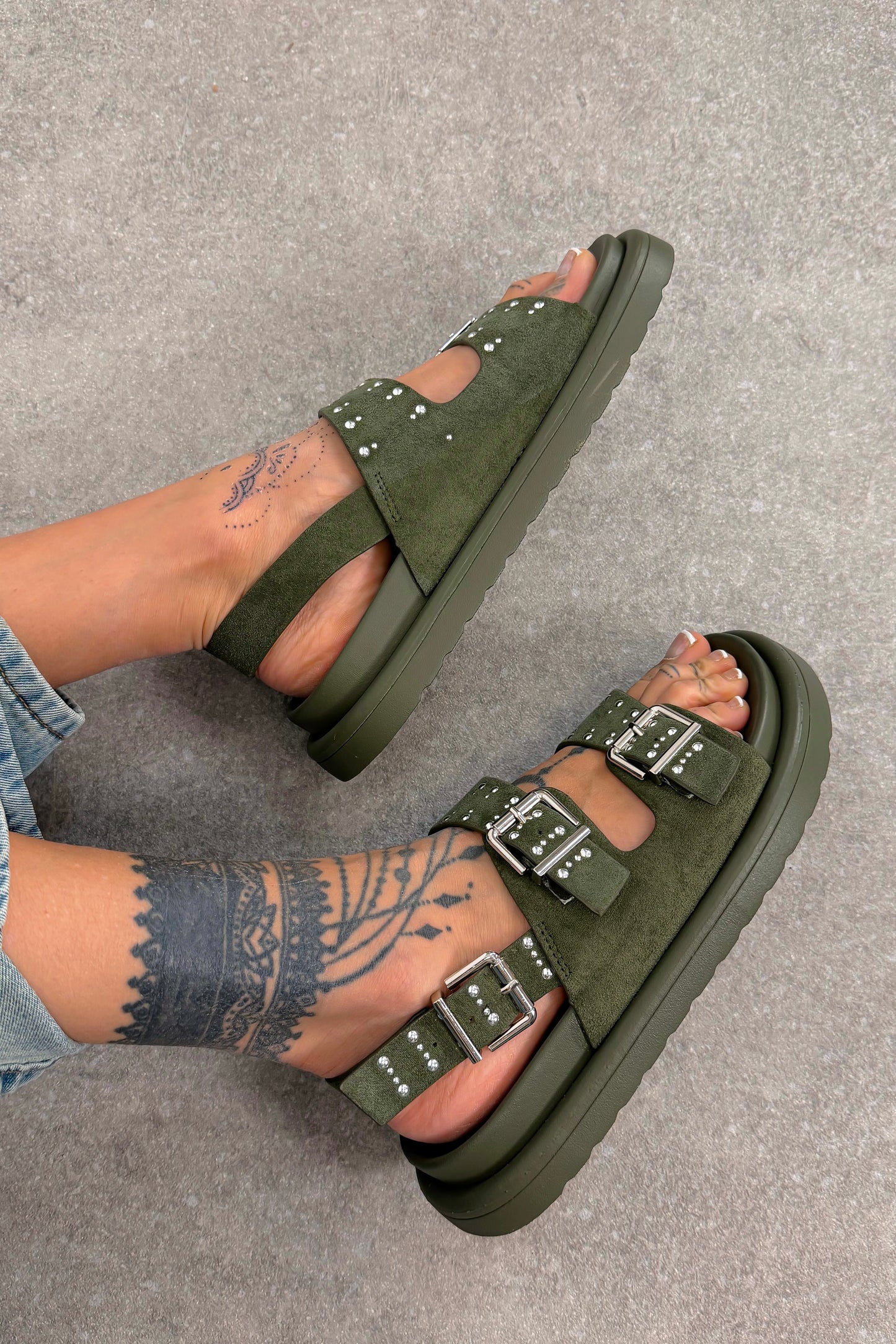 Sandalo Zaira - Verde militare