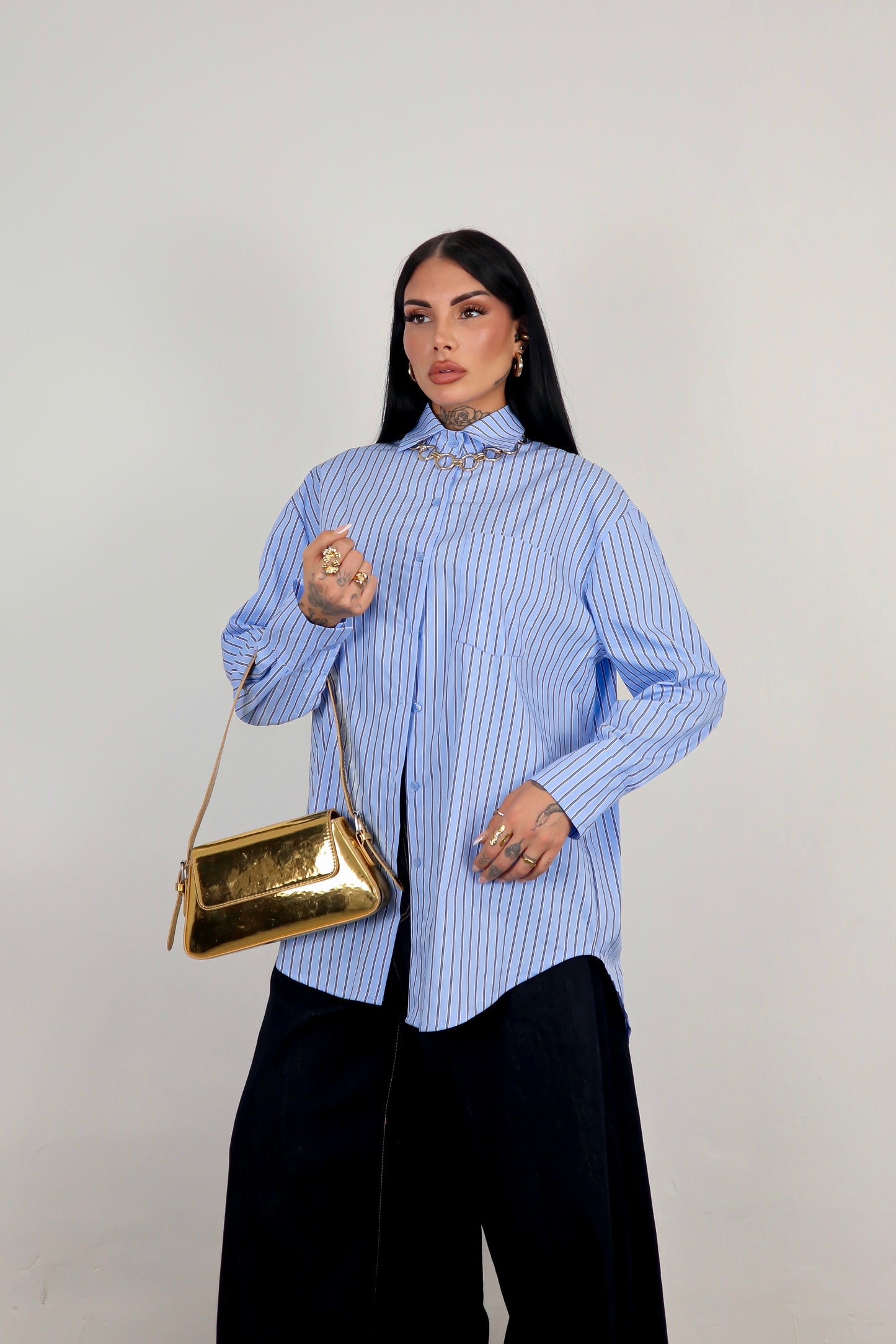 Camicia oversize Kristy - Azzurro