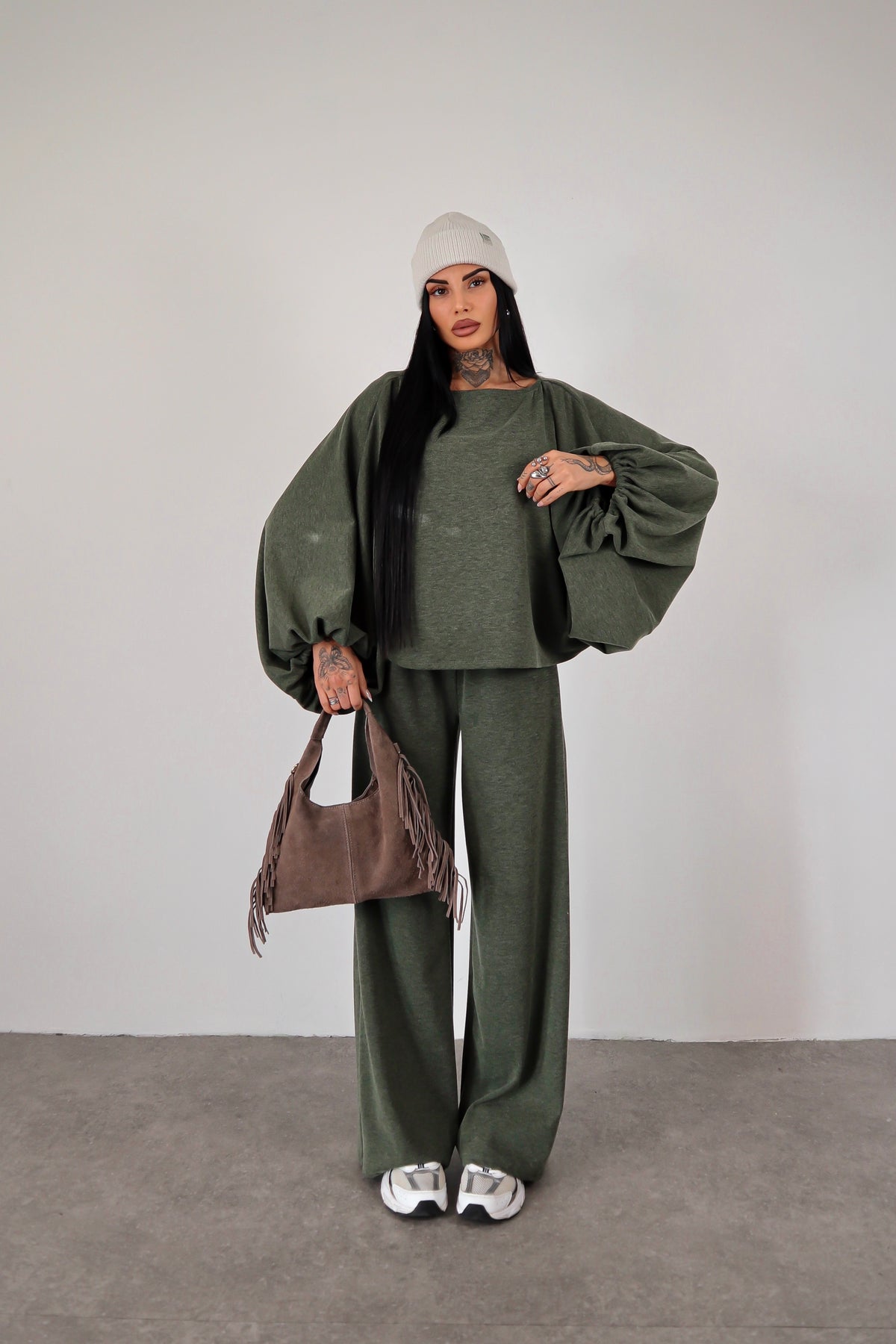 Completo in maglia Isadora - Verde militare