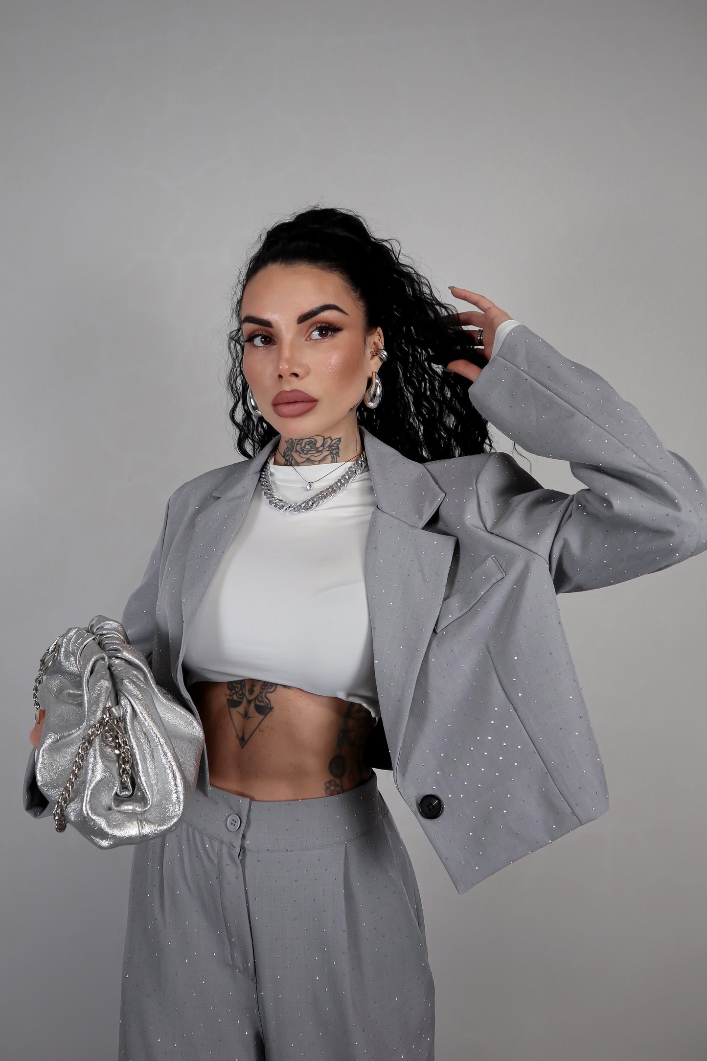 Tailleur Bling - Grigio