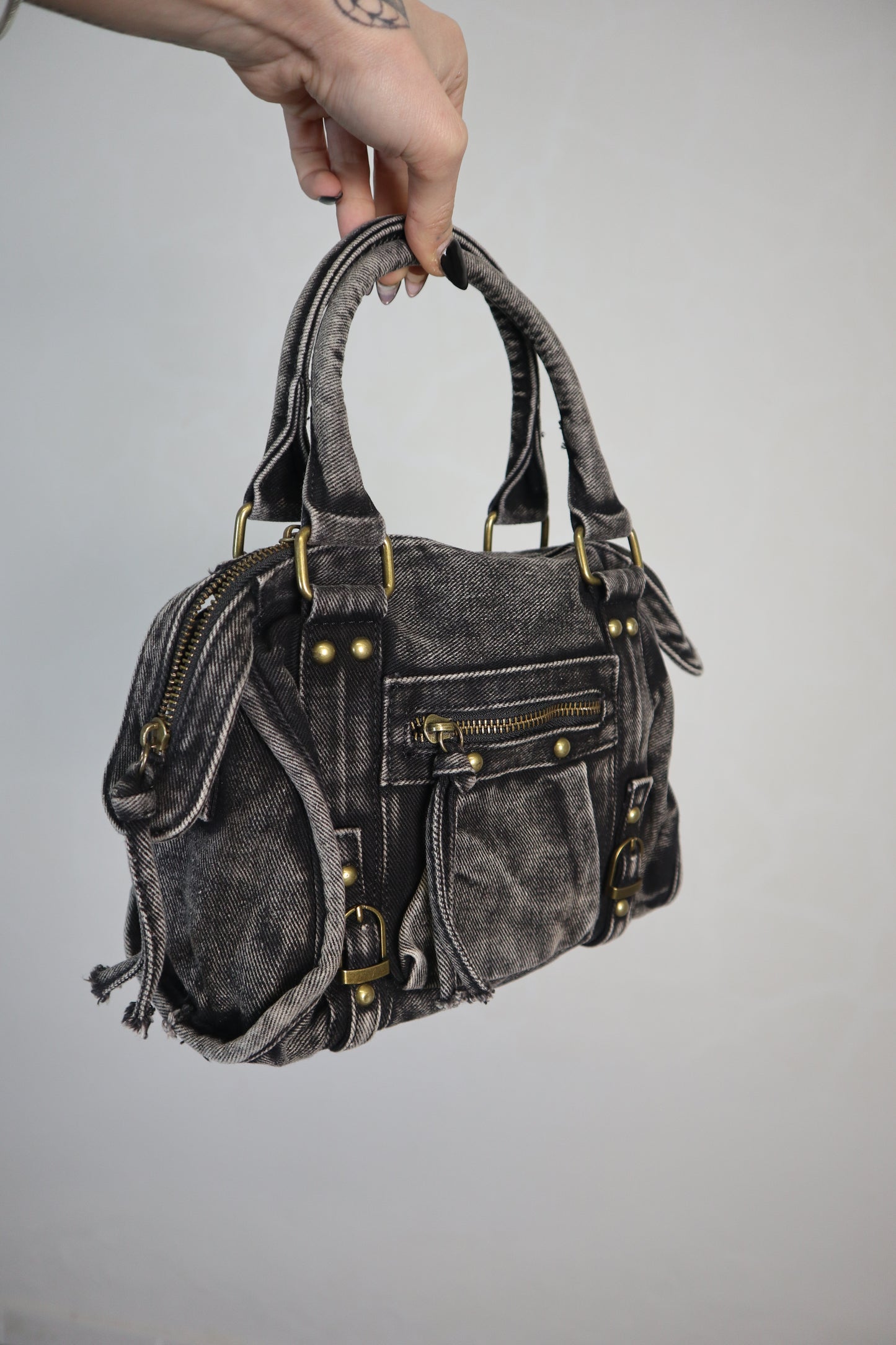 Borsa Denim City - Nero fumo