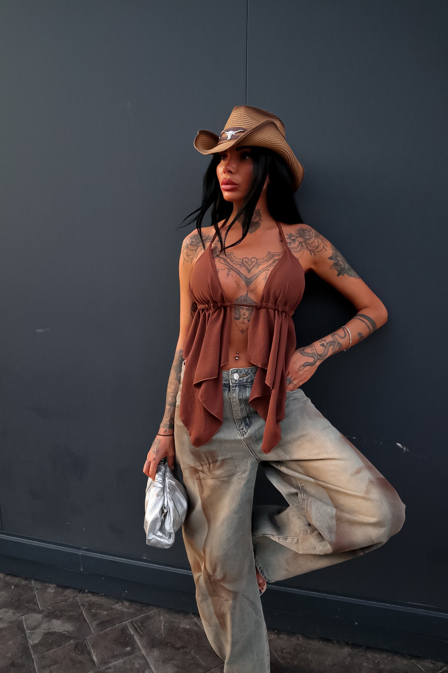 Top Fatima - Marrone