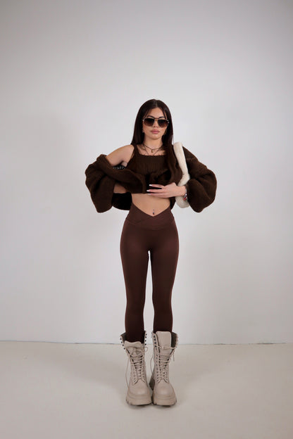 Leggins Plump Incrocio - Marrone