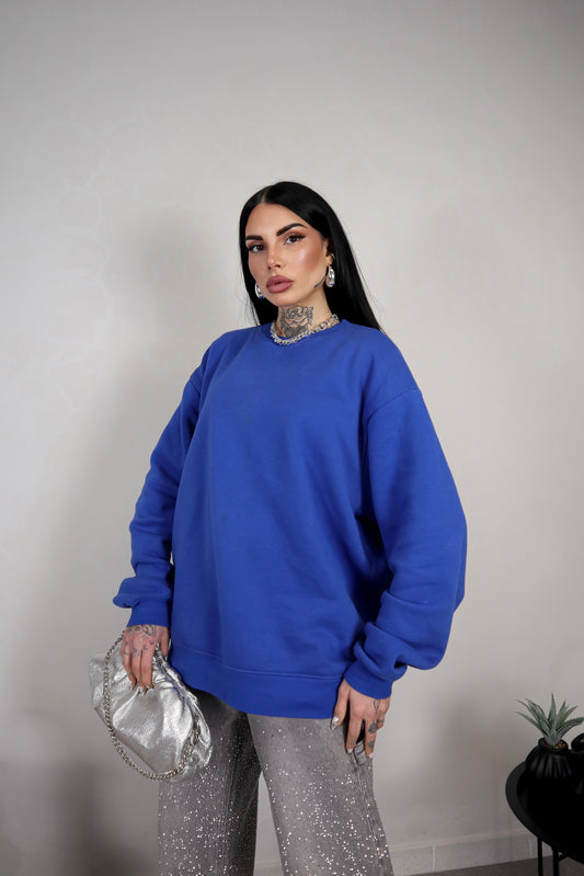 Felpa Unisex Oversize - Blu