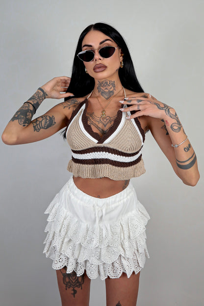 Top Crochet Selvy - Beige