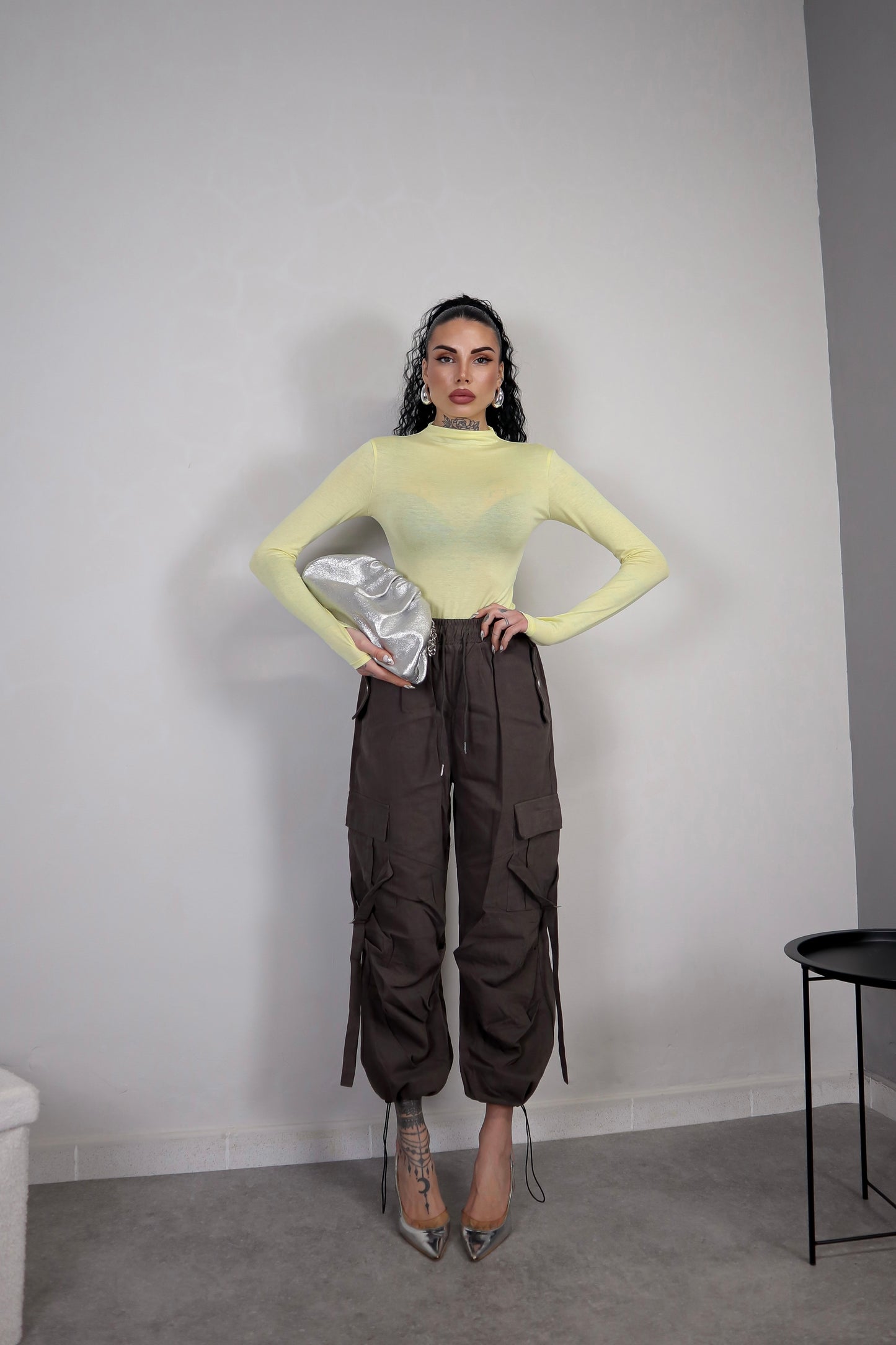 Pantalone Cargo Terry - Marrone