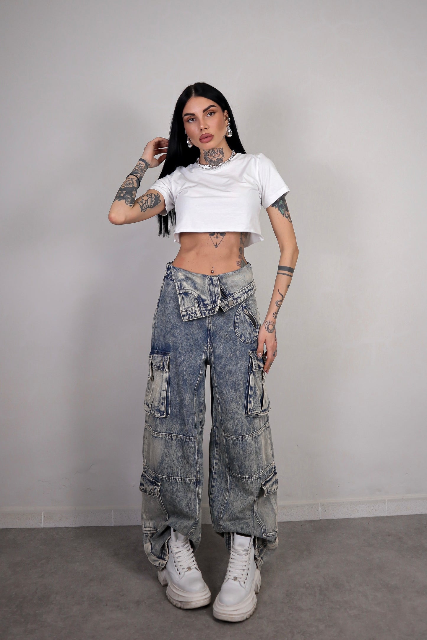 T-shirt Basic Crop - Bianco