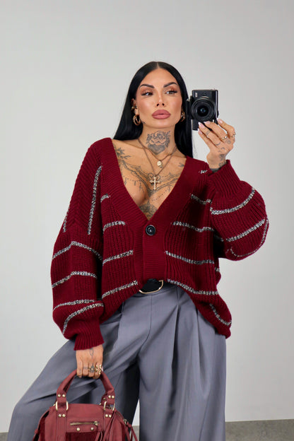 Cardigan over Brenda - Bordeaux