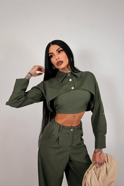 Completo tris Yolanda - Verde militare