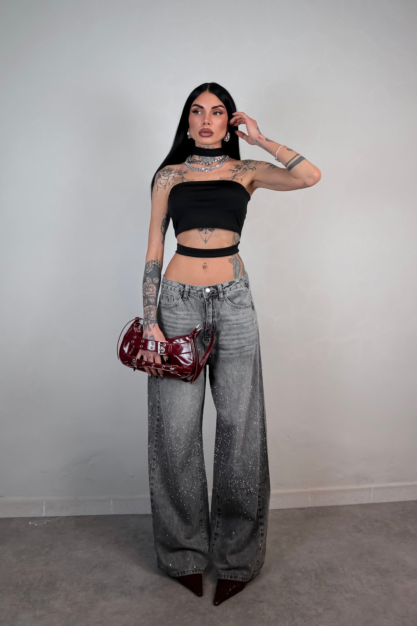 Crop Top Aisha - Nero